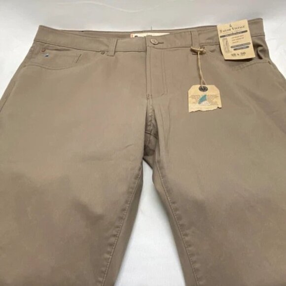 Taylor Vintage Khaki Pants Men's 38x30 Canaan Slim Fit Soft Stretch 5 Pocket NWT - Picture 16 of 16